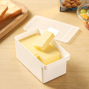 日式黄油切割储存盒冰箱带盖冷冻奶酪芝士片分装保鲜收纳盒切块器
