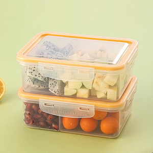 水果便当盒食物分隔保鲜盒收纳盒子小学生上班族饭盒便携外出携带
