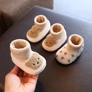 春秋四季婴儿布步前鞋0-1岁3-6个月男女宝宝软底学步鞋袜秋冬鞋子