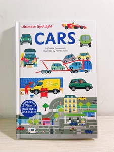 英文儿童立体3D翻翻书 英语绘本交通工具小 男孩礼物 cars