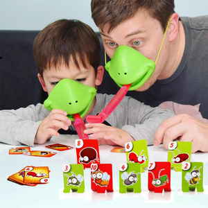 抖音沙雕面具贪吃变色龙蜥蜴面具青蛙吐舌头儿童玩具互动搞笑吹卷