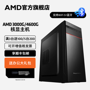 AMD速龙3000G锐龙R5 4600G核显主机6核游戏办公台式diy组装整机腾讯lol DNF网课学习设计集显全套电脑套件