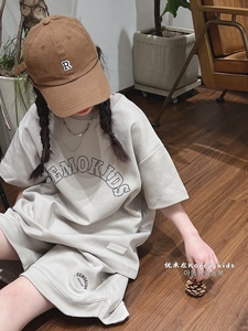 波拉bora韩国童装女童套装夏季新款2024儿童运动两件套男童时髦装