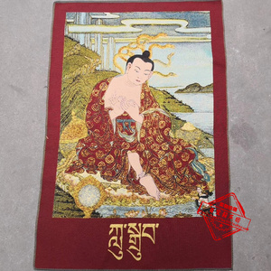 西藏唐卡佛像 织锦丝绸刺绣 班智达 护法像 唐卡佛堂供奉壁画挂画