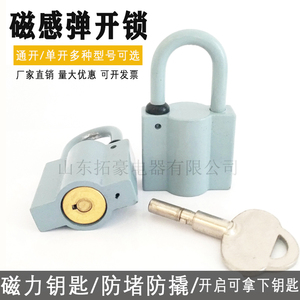 35mm感应防撬锁配电箱专用锁 通开钥匙挂锁 防水防锈防撬磁力锁