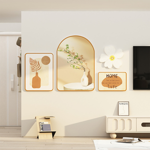 电视背景墙面装饰贴画客厅沙发卧室挂件出租屋民宿房间改造小物件
