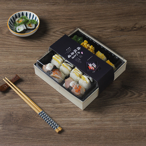 一次性寿司包装盒木质日式便当盒子餐盒外卖食品打包盒水果沙拉盒