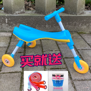 儿童折叠大号螳螂车平衡无踏板脚蹬小三轮扭扭滑行学步车1-3-6岁