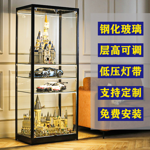 乐高展示柜家用透明防尘盲盒积木城堡模型柜陈列柜玻璃手办展示柜