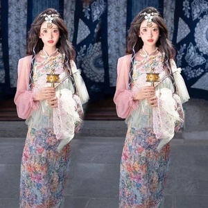藏族服装女款藏袍藏服贵族藏装民族服饰云南丽江西藏旅拍写真新款