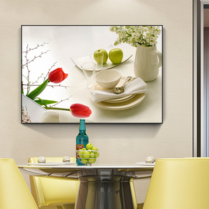 饭厅装饰画餐厅背景墙面装饰壁画现代简约餐桌挂画单幅水果墙画