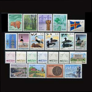 奥兰群岛1984年国旗,帆船,鸟类,风光22全轻贴(SCV$69)(XA104)
