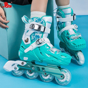 美洲狮溜冰鞋女童轮滑鞋儿童初学者男童旱冰鞋专业直排滑轮滑冰鞋