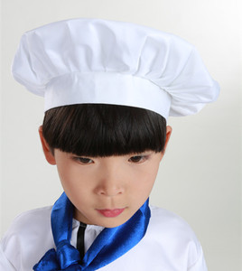 儿童厨师帽厨房饭店西餐厅酒店工作帽布学生小孩男女厨师工作帽子