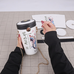 diy手工包奶茶杯自制材料包包单肩包水桶包国潮风时尚女包斜挎包