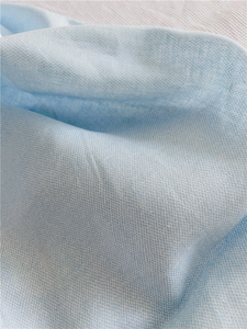 【孤品私藏/娃衣布】日本进口薄亚麻布料蓝色菱形小格子 衬衫面料