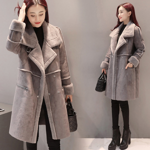 2016冬季新款女装韩版宽松加厚棉袄中长款羊羔毛…