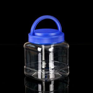 方形塑料罐食品包装盒PET广口瓶透明罐子干果糖果燕麦加厚包装桶