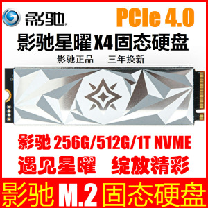 影驰M.2星曜X4 PRO 500G 1T固态硬盘512G PCIe4.0台式机笔记本SSD