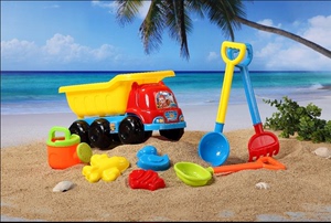 建雄沙滩玩具车宝宝海滩挖沙戏水决明子工具儿童玩具车夏天玩具