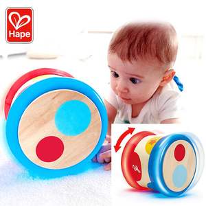 hape 儿童木制电子手拍鼓滚滚乐音乐鼓婴幼宝宝乐器玩具0-1岁益智