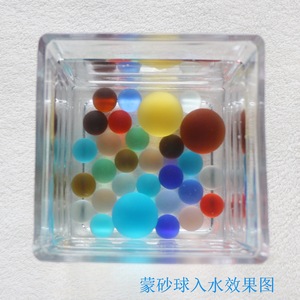 彩色溜子蒙砂玻璃珠磨砂弹珠儿时怀旧玩具玻璃弹珠花瓶鱼缸装饰球