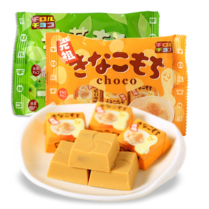 日本进口 松尾黄豆粉抹茶味巧克力糯米糍年糕夹心巧克力制品零食