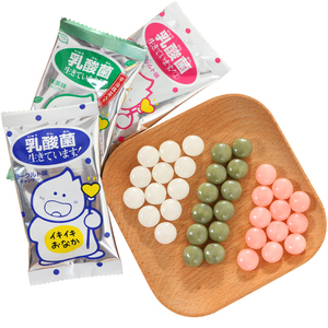 日本进口零食品 八尾活性乳酸菌糖波珠糖儿童营养糖果波仔糖果20g