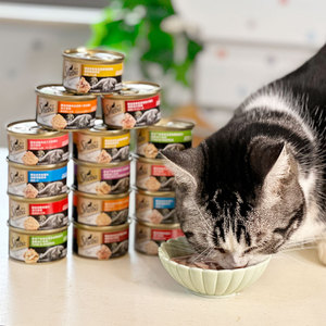 贝多芬宠物/Sheba希宝猫罐头泰国进口湿粮猫零食85g*24罐整箱猫粮