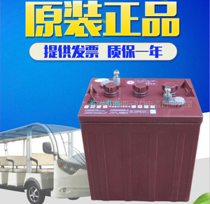 天威6v210水电池拉货三轮车观光车巡逻车牵引蓄电池3-DG-210-180a