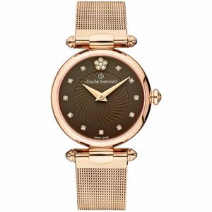 Claude Bernard 20500 37R BRPR2女手表棕色的Bernard歌贝纳