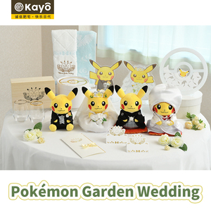 精灵宝可梦Pokémon Garden Wedding皮卡丘婚纱和服婚礼毛绒玩偶