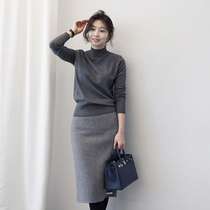 现货！韩版女装新款半高领百搭打底针织线衣薄款毛衣G3499