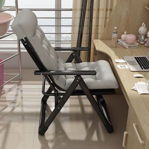 不占空间的椅子方便收纳舒适久坐靠背椅办公室午休家用两用折叠椅