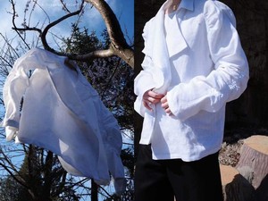 White Linen Shirtcoat 白色进口亲肤亚麻衬衫外套 实穿美丽推荐