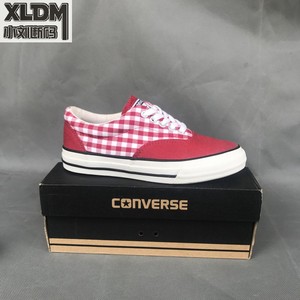 Converse匡威 女子 SKATE滑板鞋 经典款红格帆布低帮板鞋136346C