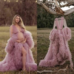 欧美性感孕妇写真拍照服装孕妈拖尾长袍礼服披肩斗篷拍摄主题服饰
