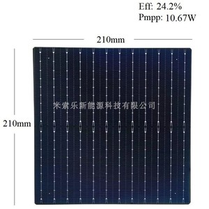 单晶硅太阳能电池片210mm x 210mm A级 TOPCON 24.2%高转换效率