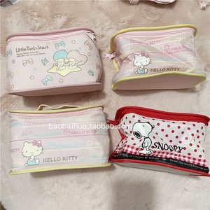 中古hellokitty双子星snoopy史努比方形饭盒便当包日本sanrio正版