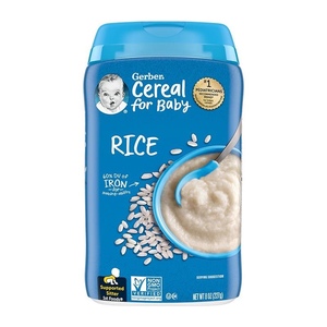 保税新包装美国Gerber嘉宝原味大米一段婴幼儿米粉辅食米糊454克
