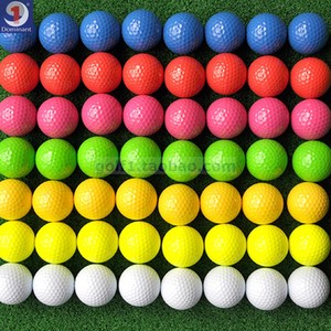 全新高尔夫球双层练习球彩球彩色球礼品球空白球可以定制厂家直销