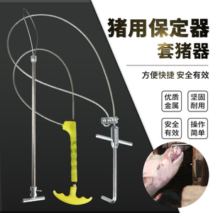 猪用钢丝绳套子套猪器保定器猪嘴套抓猪神器套嘴打针固定兽用器械