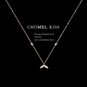 新加坡Chomel Kiss鱼尾项链纯银女生2024新款轻奢小众设计高级感