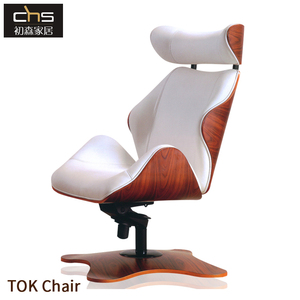 初森家具Tok Lounge Chair简约休闲躺椅现代真皮南美酸枝沙发椅子