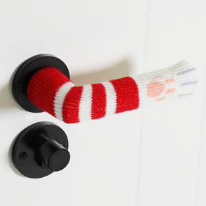 加长款门把手保护套墙面防磕碰锁门拉手冬季针织保暖卧室门手柄套