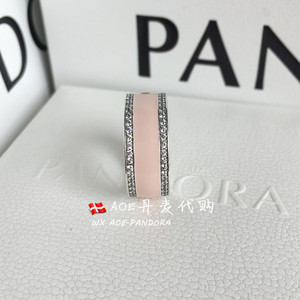 AOE丹麦代购 专柜正品PANDORA 粉色潘多拉之心珐琅戒指191024EN40