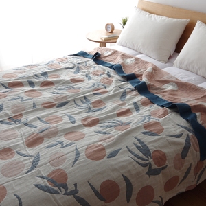 纯棉纱布毛巾被盖毯夏季薄毯子空调毯休闲毯全棉单双人沙发巾床盖