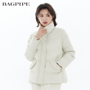 Bagpipe风笛2022冬季新款羽绒服女百搭简约立领鹅绒面包服外套