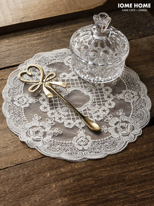 复古英式下午红茶杯小垫子蕾丝刺绣镂空碎花边欧式桌面文艺复旧风