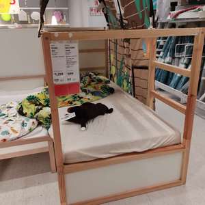 IKEA佛山国内代购宜家库拉床架儿童两用床上下铺床高低90*200KURA